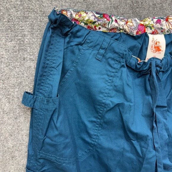Koi Stretch Lindsey Women's XL Caribbean Blue Scrub Pants 121336 - Picture 4 of 11